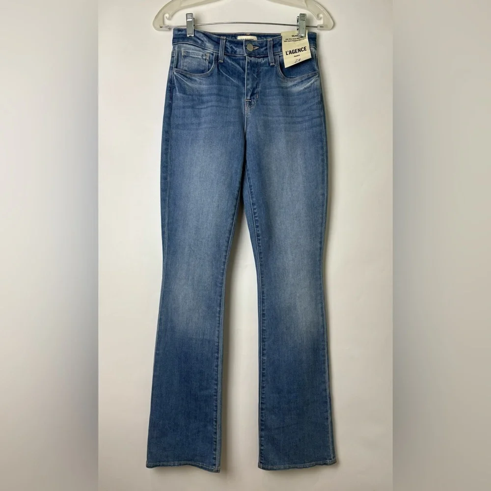 NWT L’Agence Selma High-Rise Sleek Baby Bootcut Jeans Alamo Wash - Picture 4 of 8